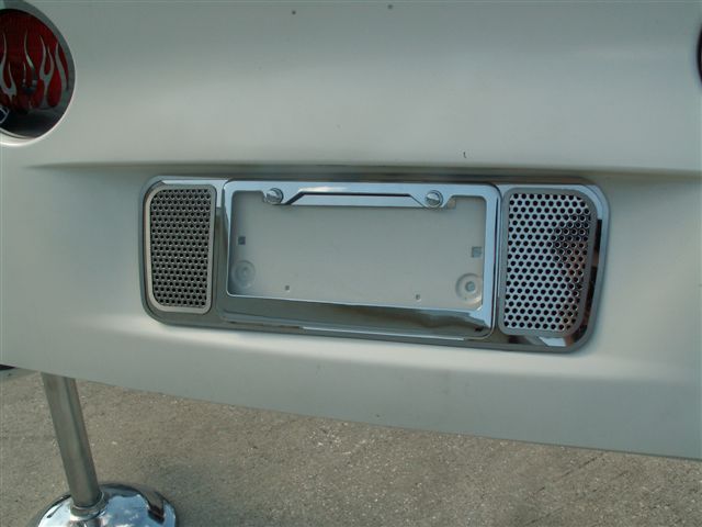 2005-2013 C6 Corvette, License Frame Perforated, Stainless Steel